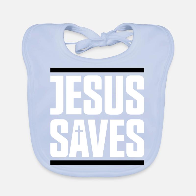 jesus saves Baby Bio-Lätzchen
