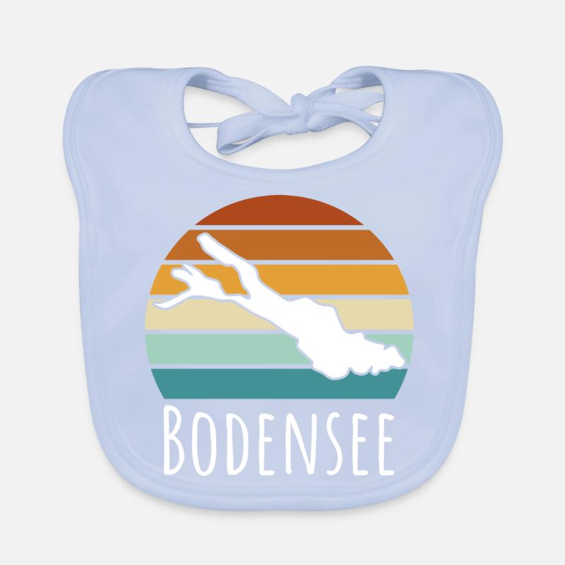 Retro Bodensee Konstanz Baby Bio-Lätzchen