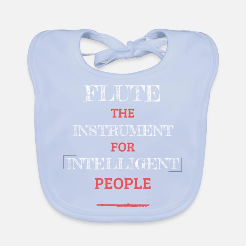 Flute Instrument For Intelligent People Light Organic Baby Bibs