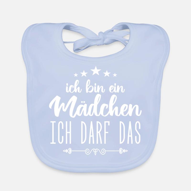 Baby Mädchen Ich darf das, ich bin ein Mädchen !! Baby Bio-Lätzchen