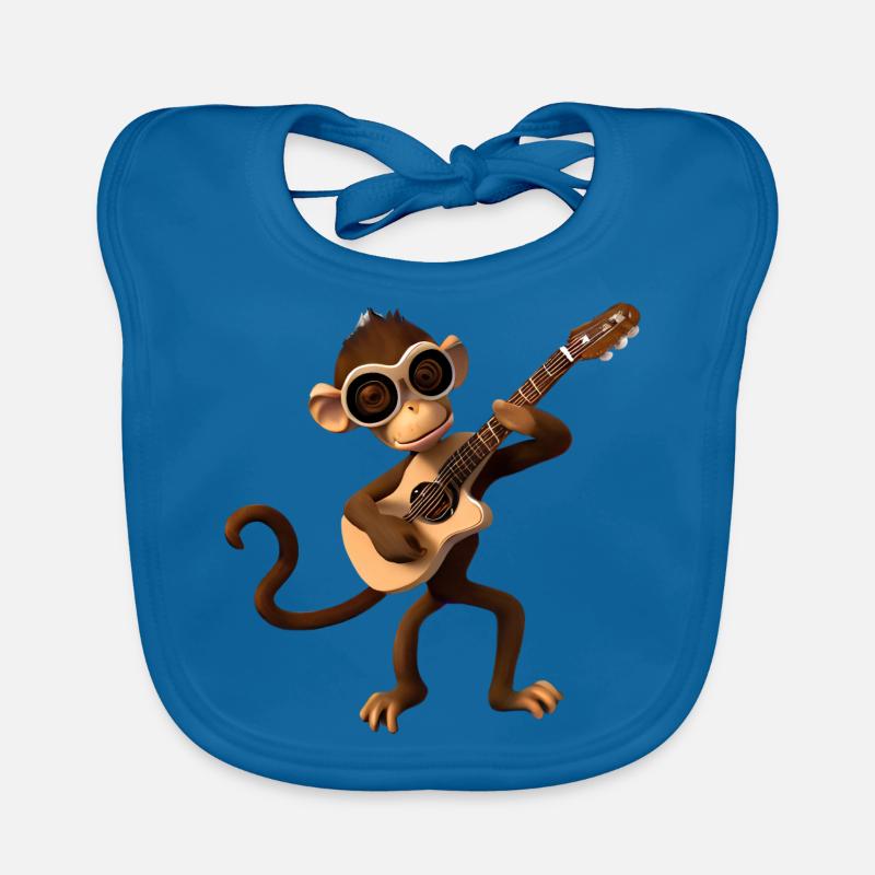 Guitariste Monkey Bavoir bio Bébé