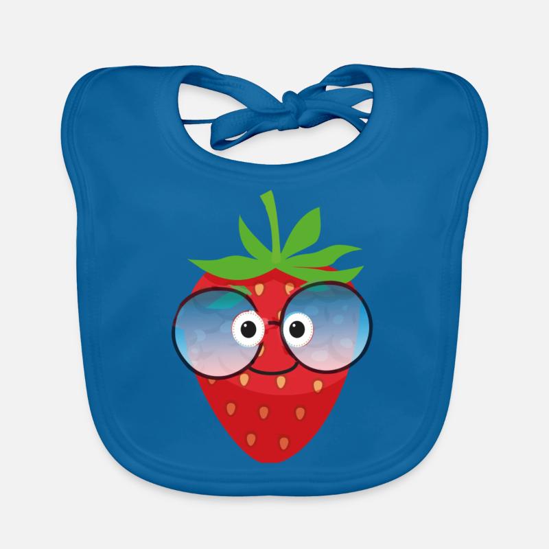 strawberry,berry,comic,sunglasses, Organic Baby Bibs