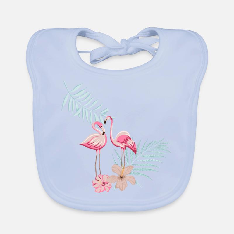 flamingos Organic Baby Bibs