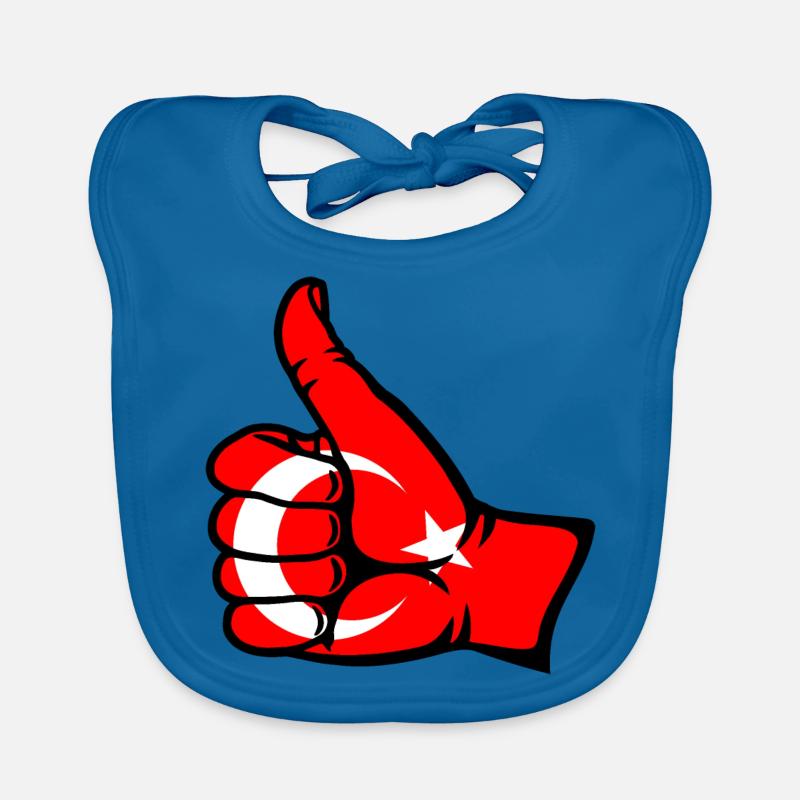 Turkey Flag All Clear Icon Organic Baby Bibs
