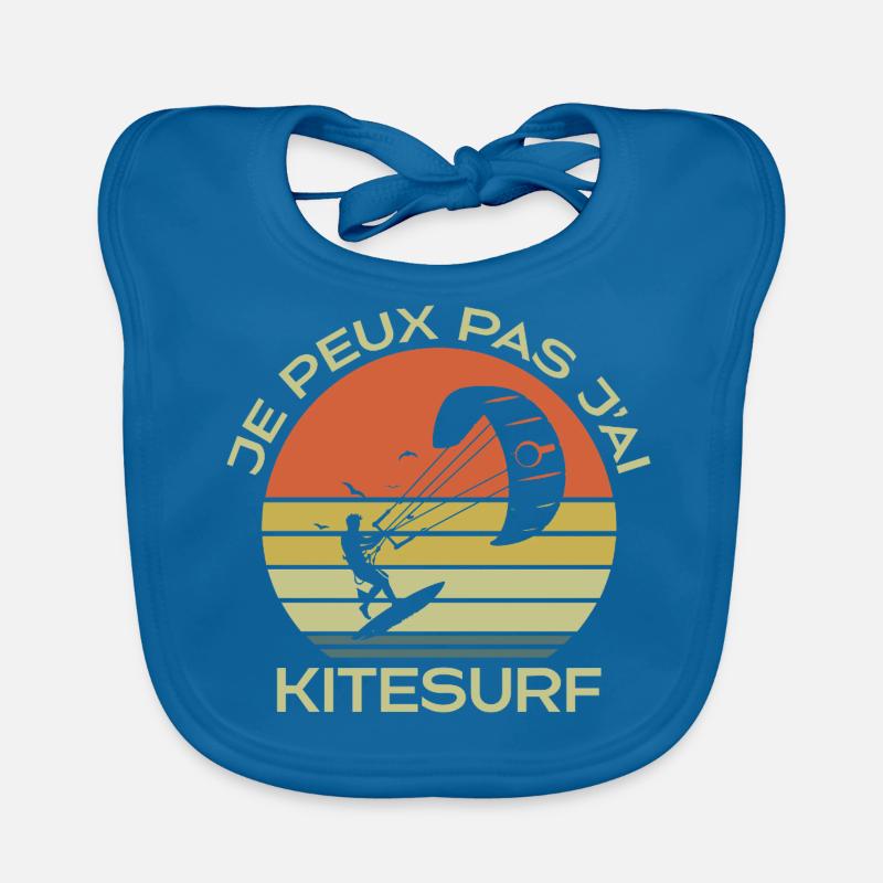 I Can't I Kite Gift Humor - Baby Bio-Lätzchen - Pfauenblau