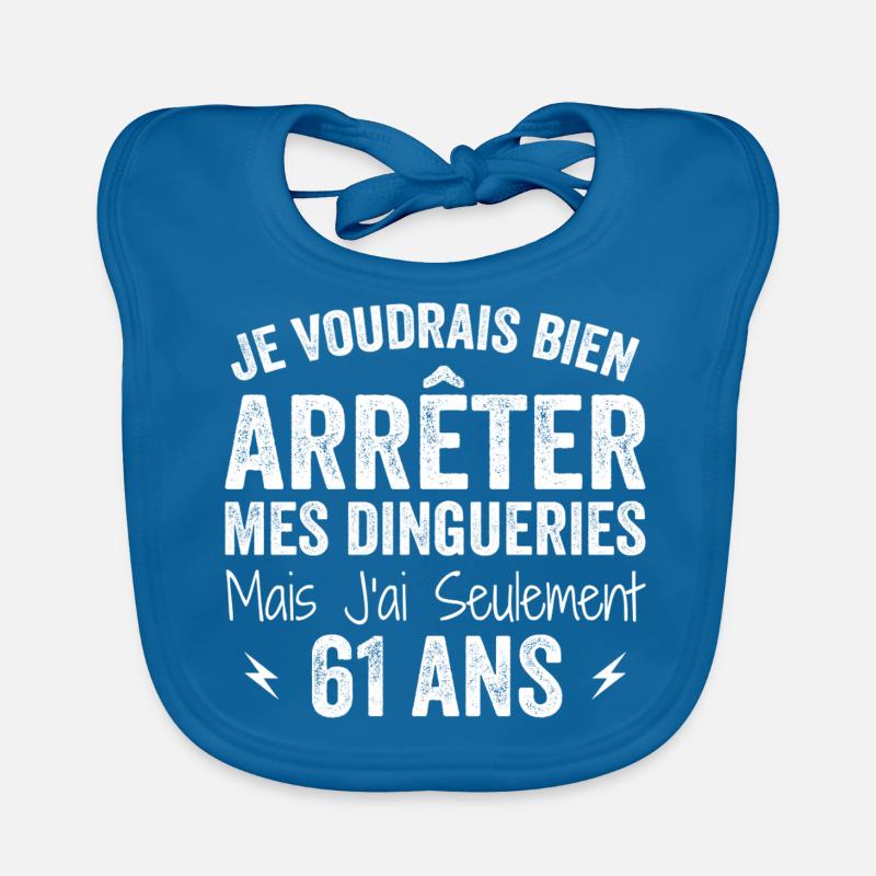 Cadeau 61e Anniversaire Droles 61 ans Bavoir bio Bébé