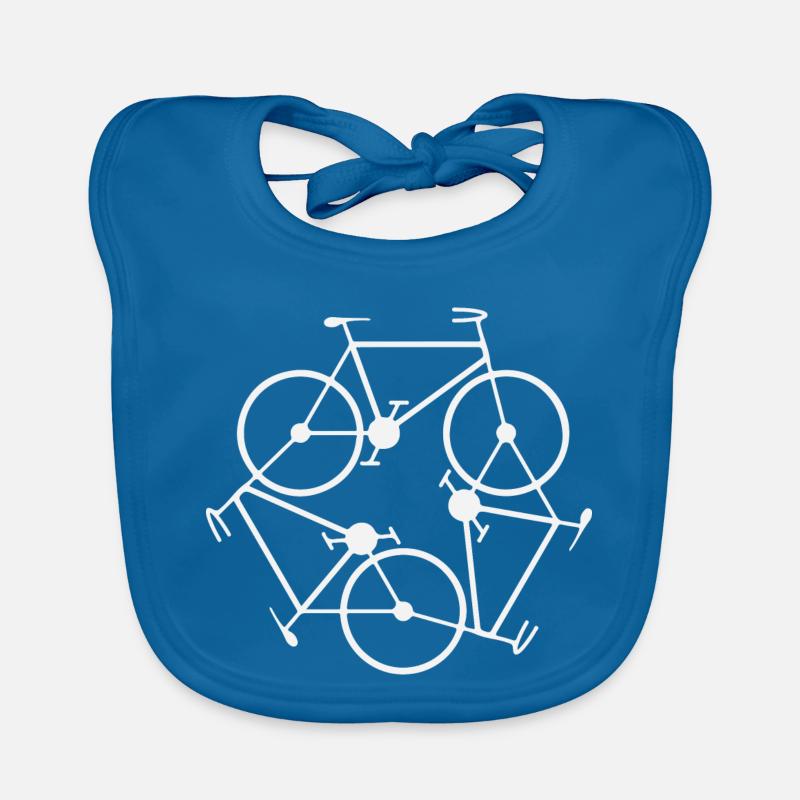 Bicyclette - Bavoir bio Bébé - bleu paon