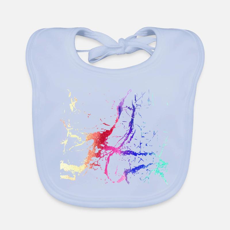 coloré,abstrait,rayures,optique usagée,rayures Bavoir bio Bébé