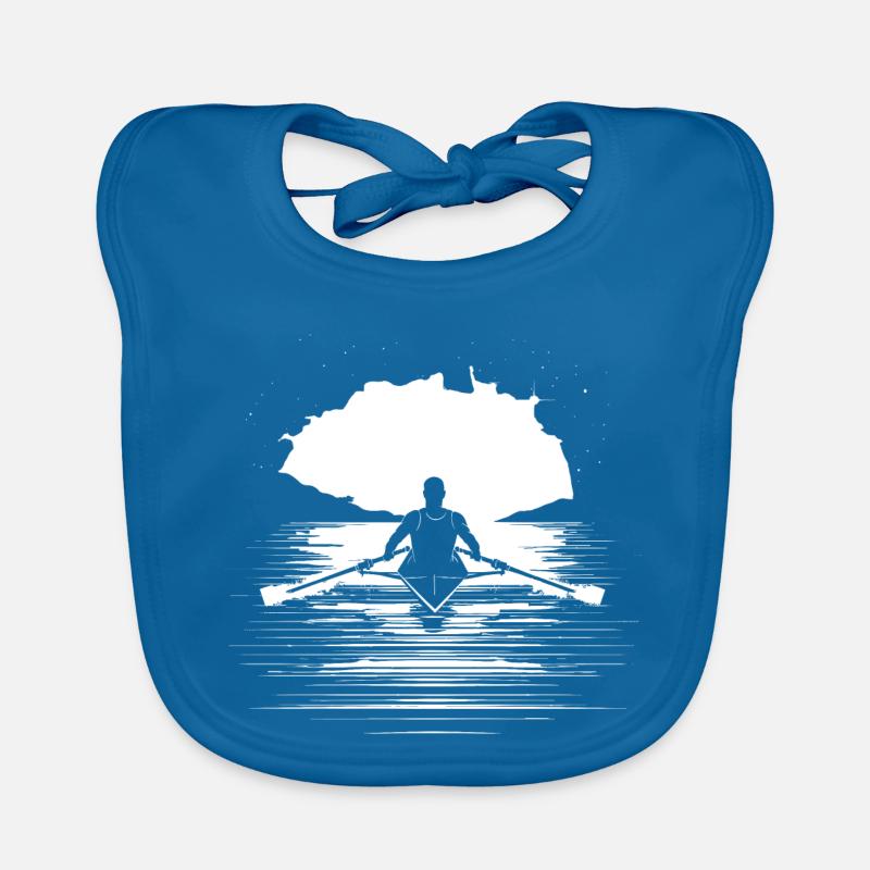 Rower Drawing Organic Baby Bibs