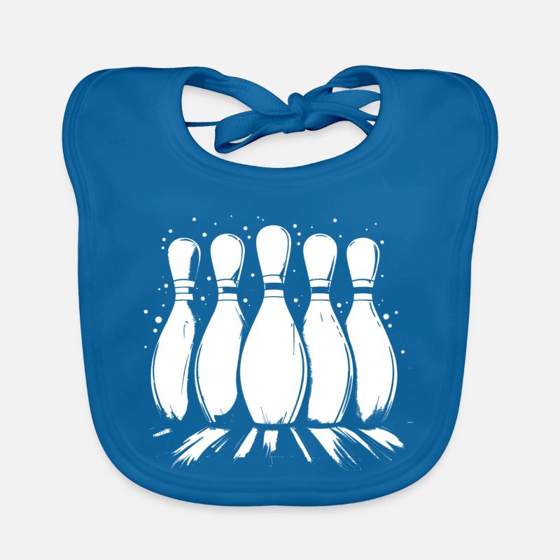 Bowling Pins Organic Baby Bibs
