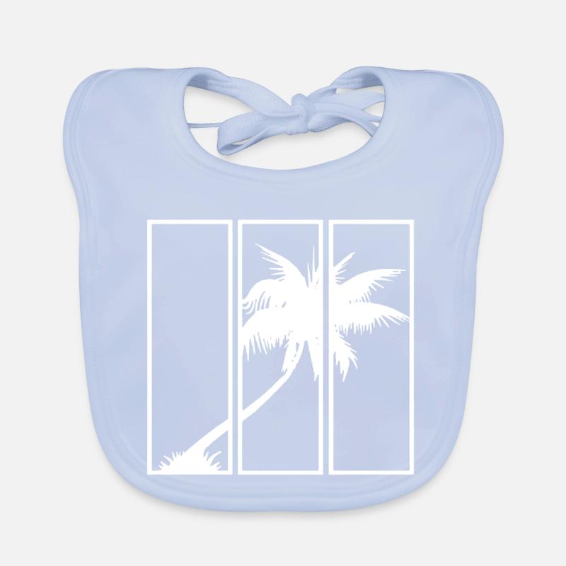 Vue sur les vacances (blanc) Bavoir bio Bébé