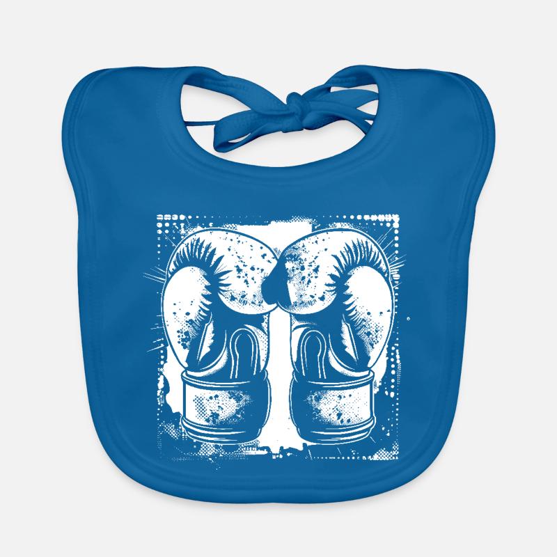 Boxing Gloves Sketch Organic Baby Bibs