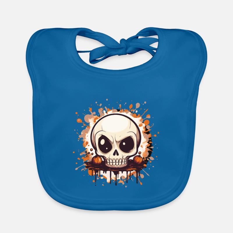Éclaboussure de crâne de citrouille Bavoir bio Bébé