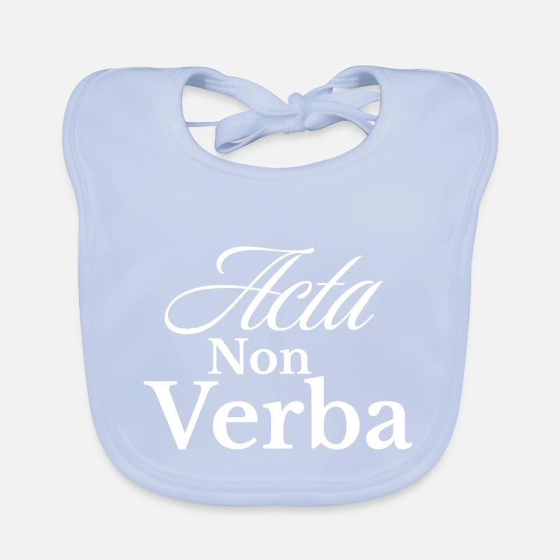 Acta Non Verba – Des actes, pas des paroles Bavoir bio Bébé