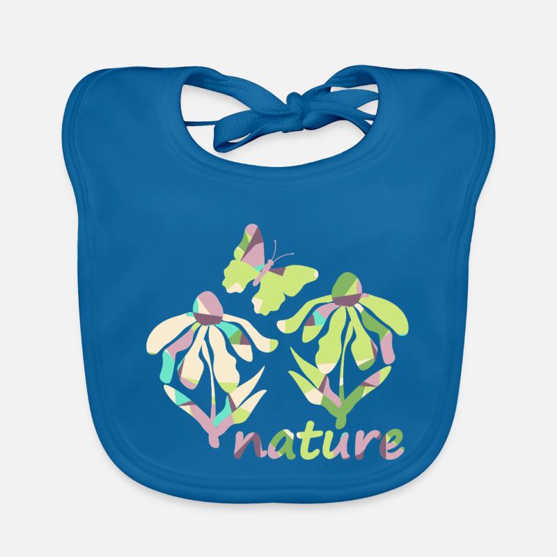 color nature - bloom - Baby Bio-Lätzchen - Pfauenblau