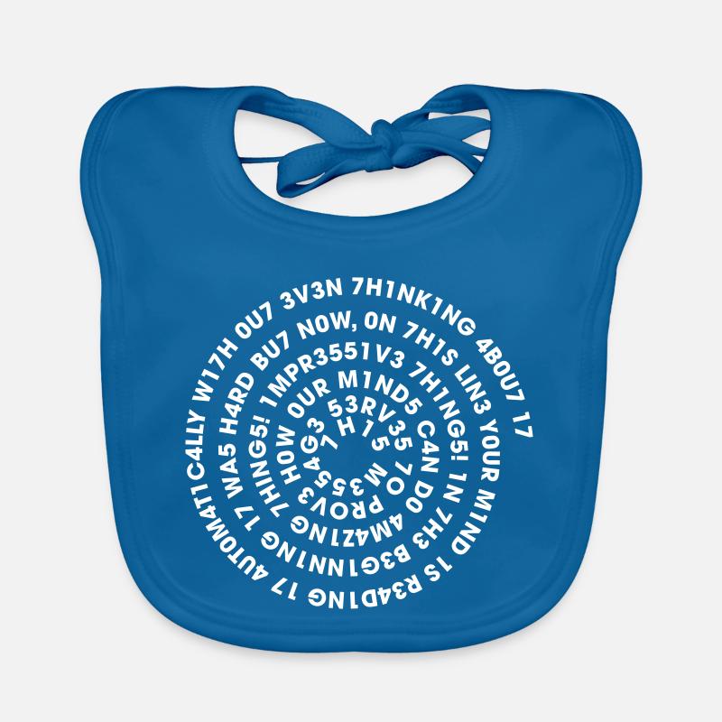 Leetspeak Spirale – Nerd Code 1337 Geek Design Baby Bio-Lätzchen