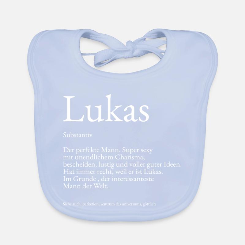 Lukas Dictionary Explanation First Name Lukas Organic Baby Bibs