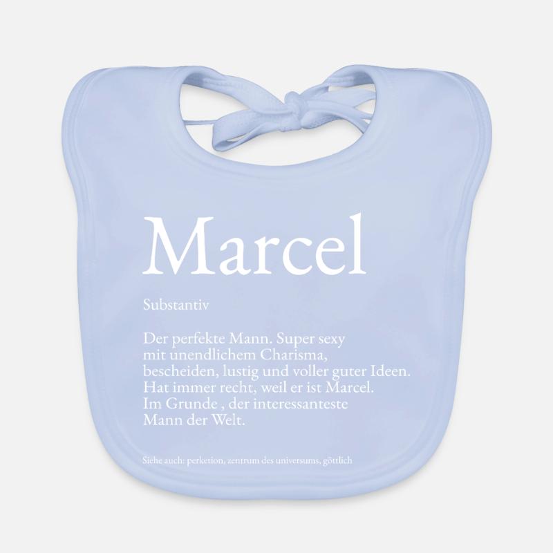 Marcel Dictionary explanation First name Marcel Organic Baby Bibs