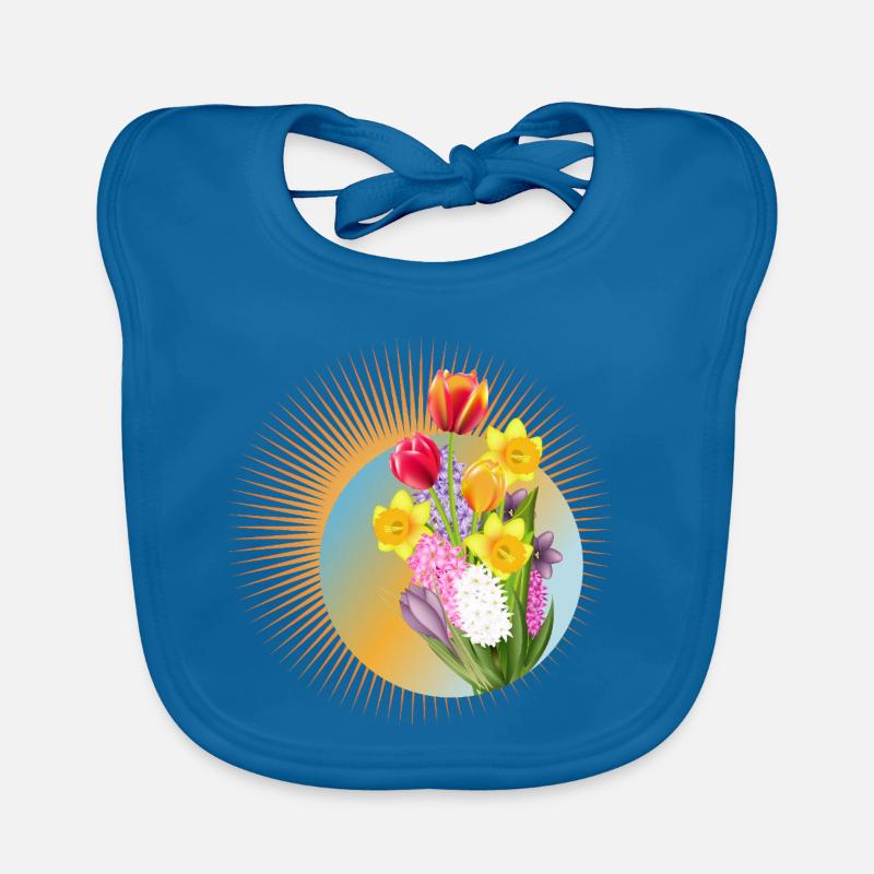 Radiant spring bouquet with tulips & daffodils Organic Baby Bibs