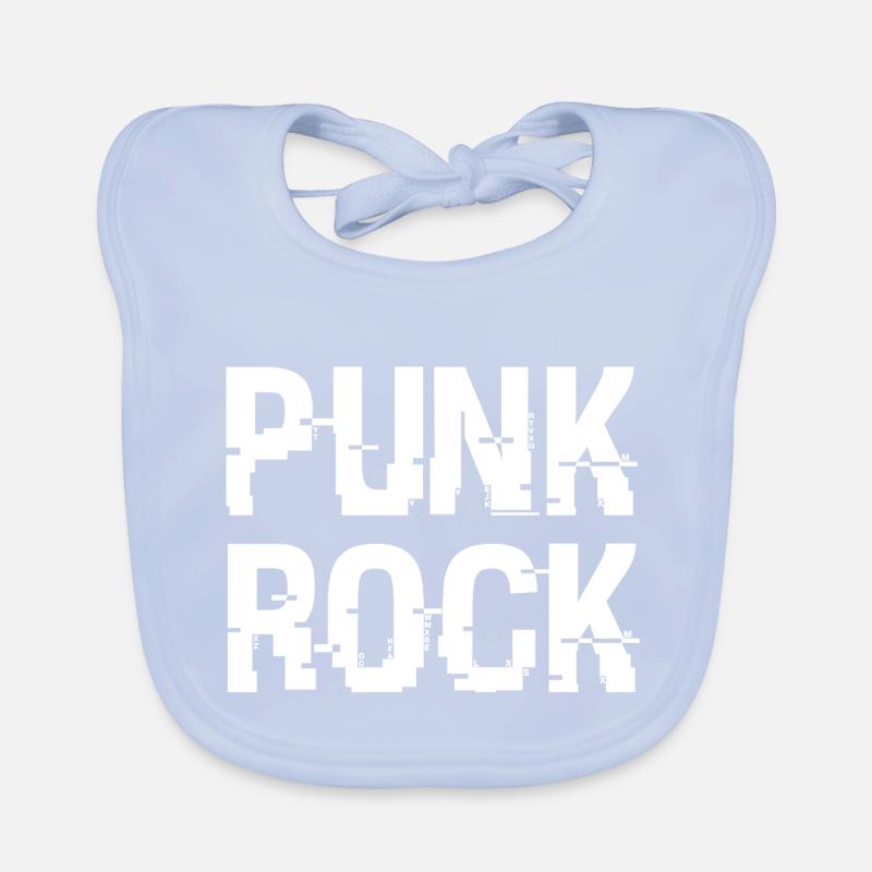 Punkrock Distressed Typografie Baby Bio-Lätzchen