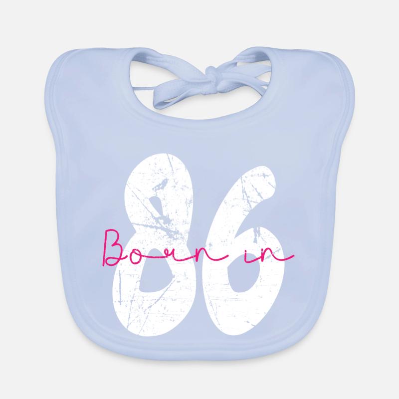 Né en 86 Neon Retro Bavoir bio Bébé