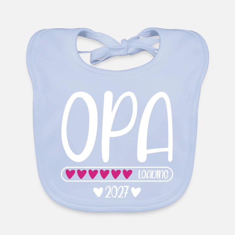 Opa 2027 loading mit Herzchen Ladebalken Baby Bio-Lätzchen
