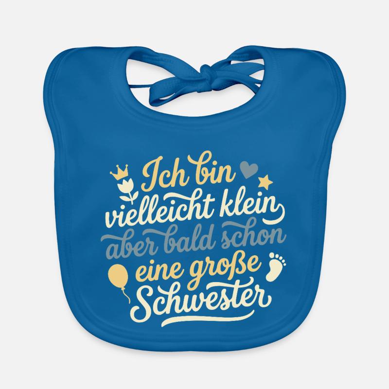 Klein aber bald schon große Schwester 2026 / 2027 Baby Bio-Lätzchen
