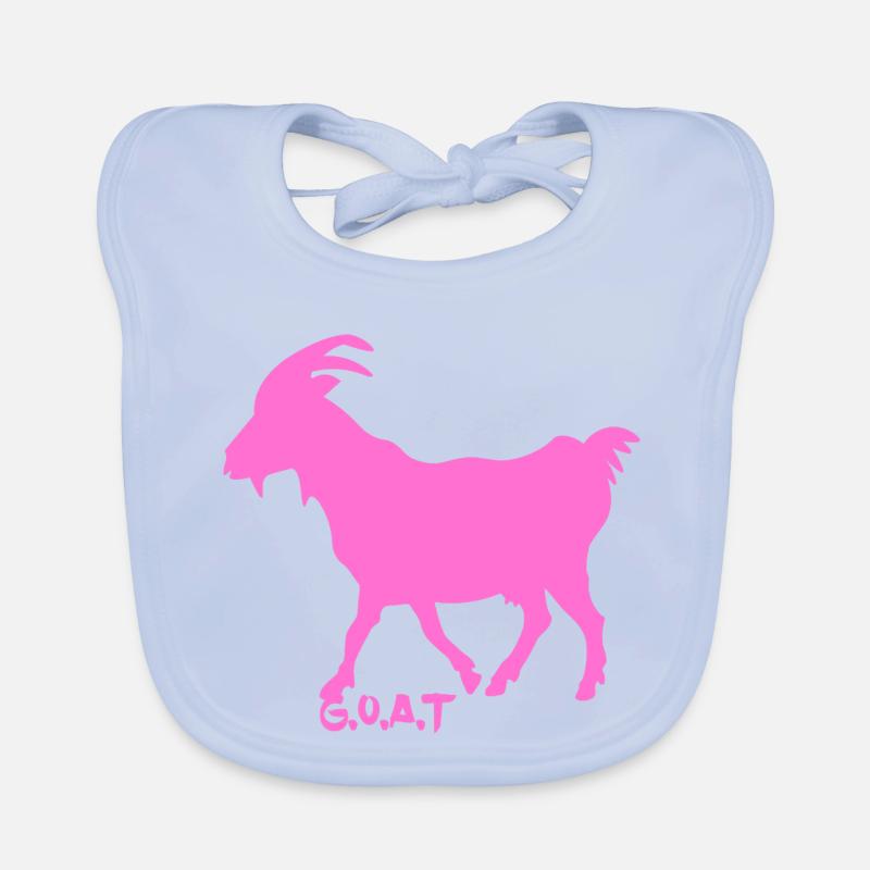 G.O.A.T. rose chèvre. Bavoir bio Bébé