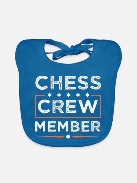 Chess Crew - Baby Bio-Lätzchen - Pfauenblau