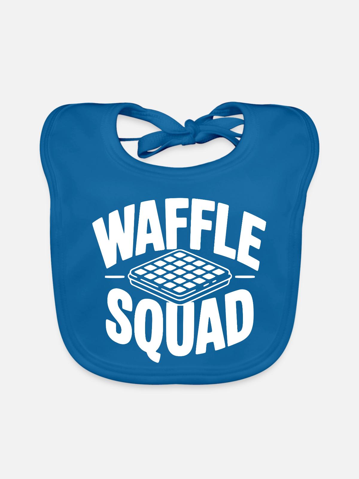 Waffle Squad - Baby Bio-Lätzchen - Pfauenblau - Vorne