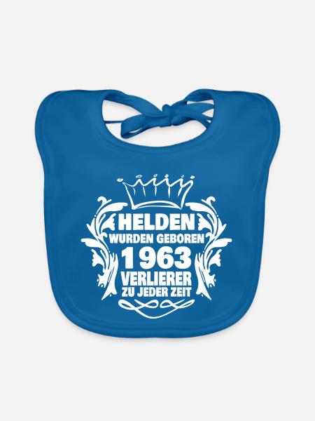 Helden 1963 - Baby Bio-Lätzchen - Pfauenblau