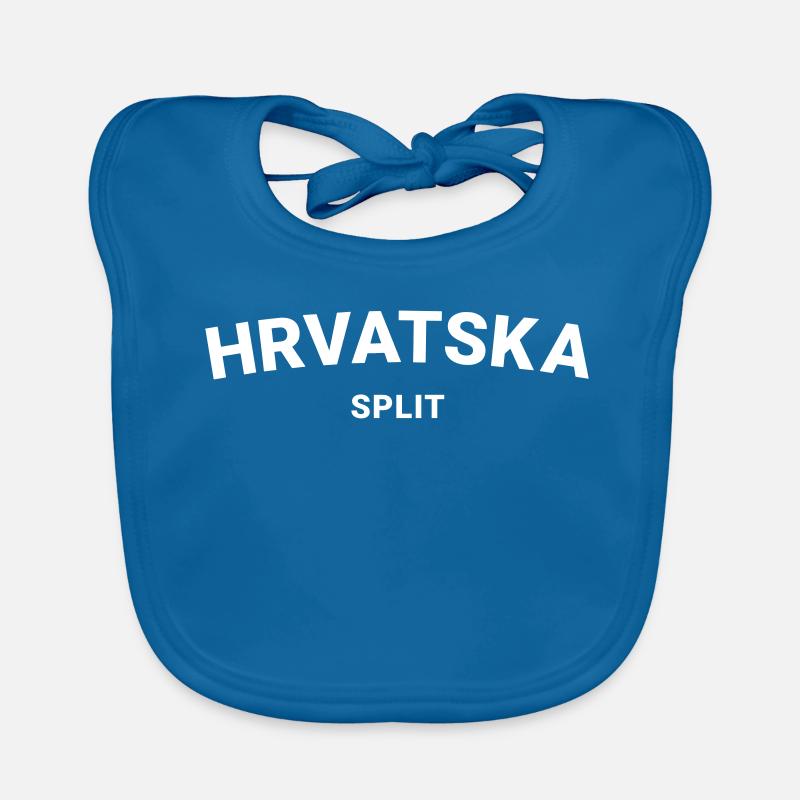 From Croatia with Love - Hrvatska Split white Organic Baby Bibs