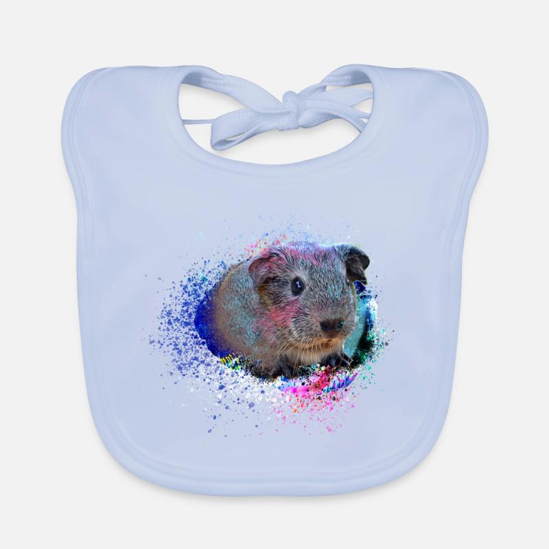 Cochons d’Inde, graffiti, peinture, coloré Bavoir bio Bébé