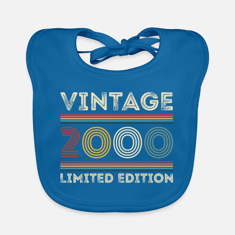 2000 Anniversaire 2000 Retro 2000 Cadeau 2000 Bavoir bio Bébé