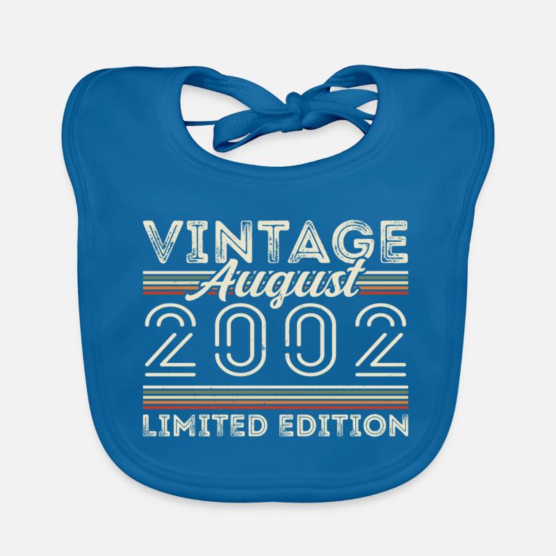 August 2002 Legend since August 2002 Vintage 2002 Organic Baby Bibs