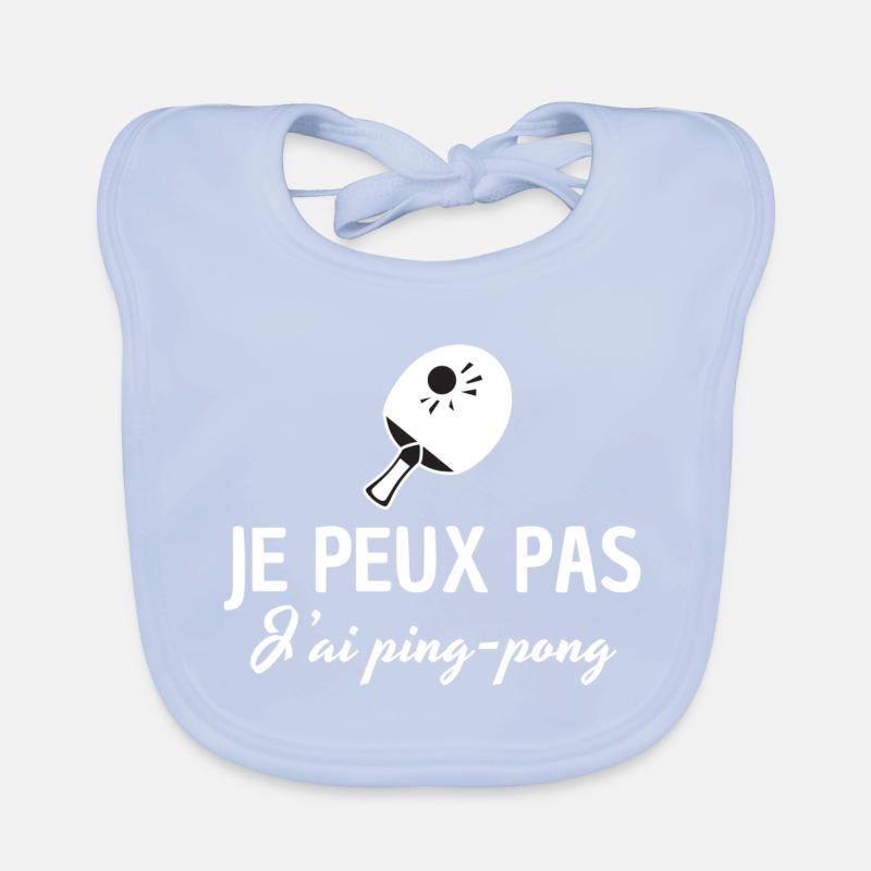je peux pas j'ai ping-pong Bavoir bio Bébé