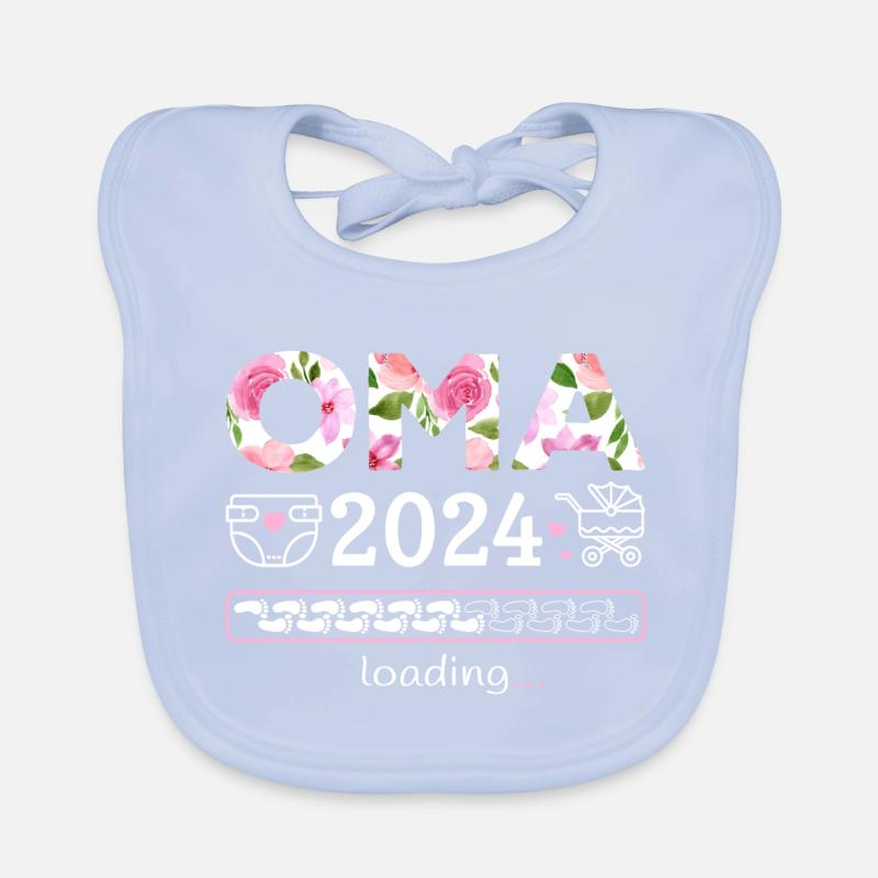 Oma 2024 loading Nachwuchs Schwangerschaft Baby Bio-Lätzchen