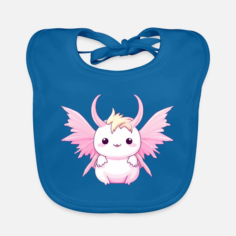 Axolotl Angels & Devils - Design with horns and Organic Baby Bibs
