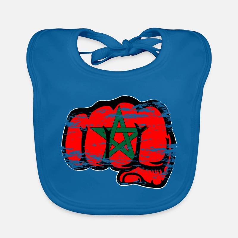 Poing de main du drapeau marocain utilisé Bavoir bio Bébé