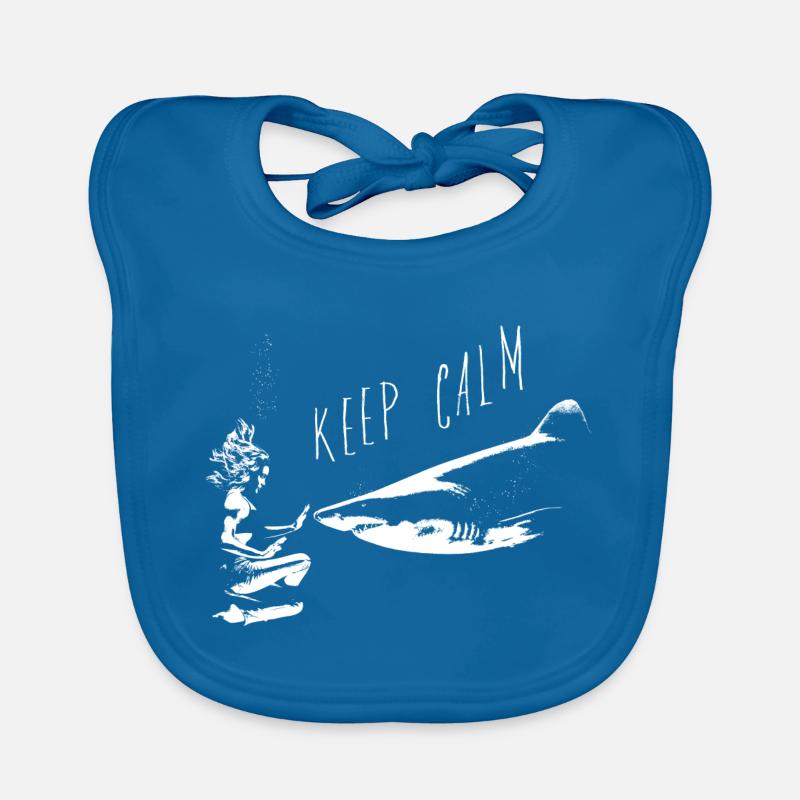 Keep Calm - Shark Edition Bavaglino ecologico per neonato