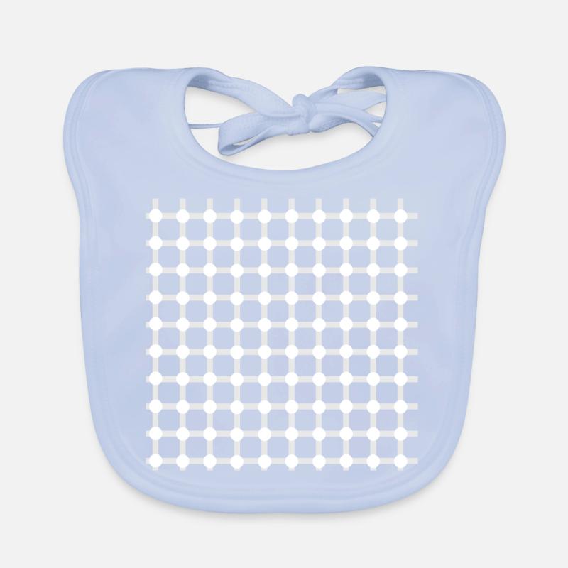 Hermann Grille Perception Illusion Optique Cadeau Bavoir bio Bébé