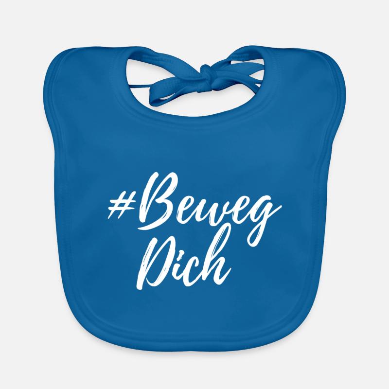 Beweg Dich weiss Baby Bio-Lätzchen