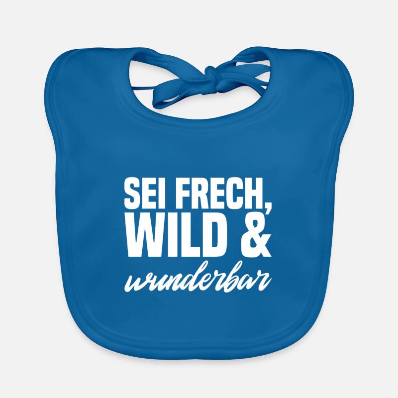 Sei Frech wild und wunderbar weiss Baby Bio-Lätzchen
