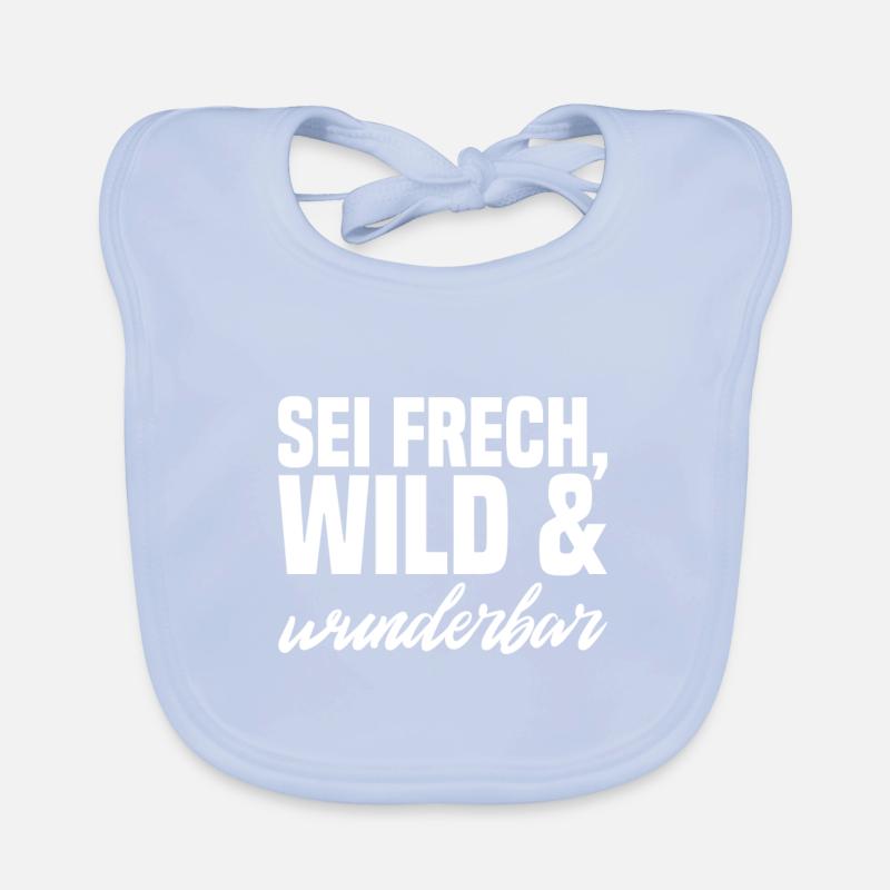 Sei Frech wild und wunderbar weiss Baby Bio-Lätzchen