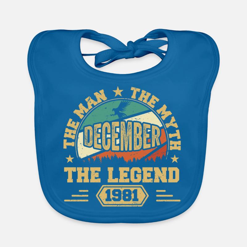 December 1981 Birthday December 1981 Gift Organic Baby Bibs