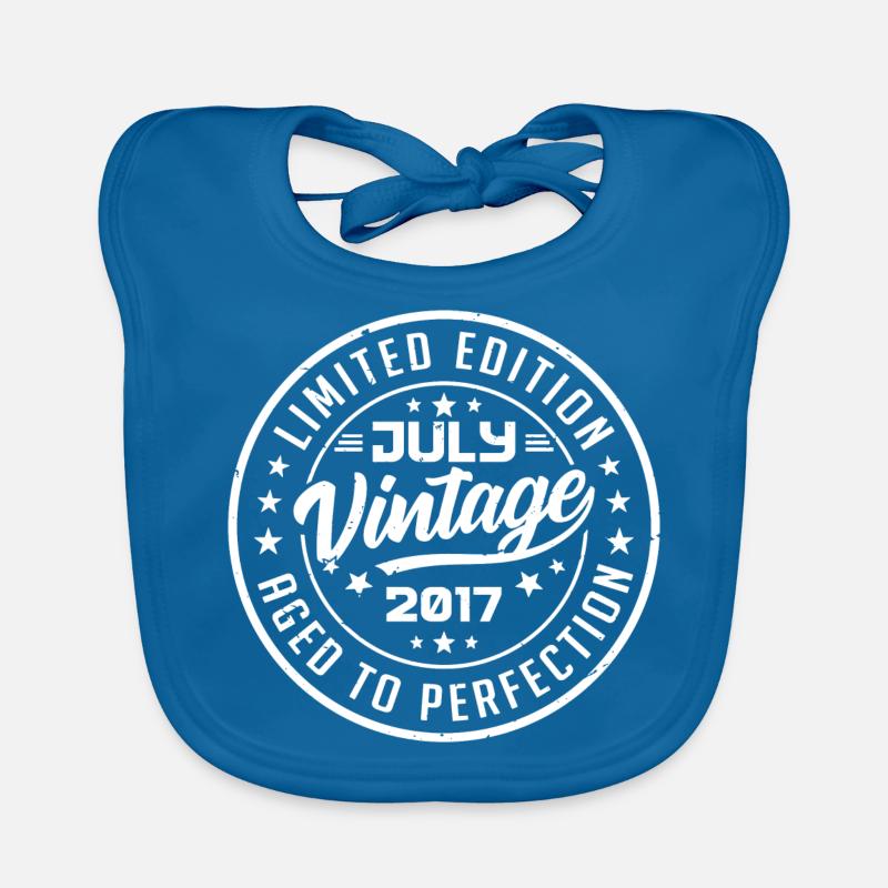 Hergestellt im Juli 2017 Vintage Jubiläum 2017 Baby Bio-Lätzchen