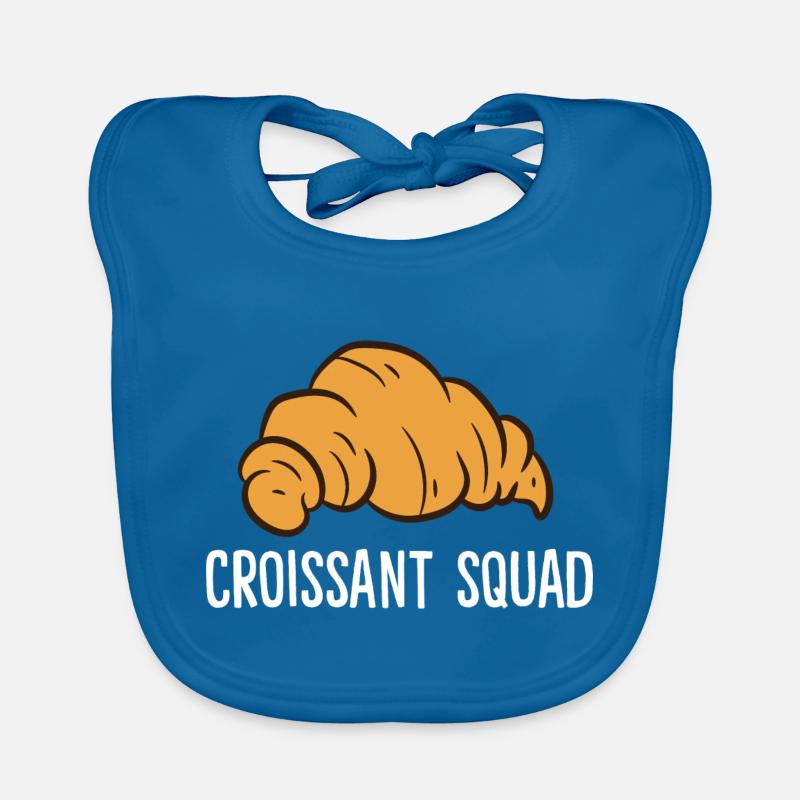 Croissant - Croissant Squad - Bavoir bio Bébé - bleu paon