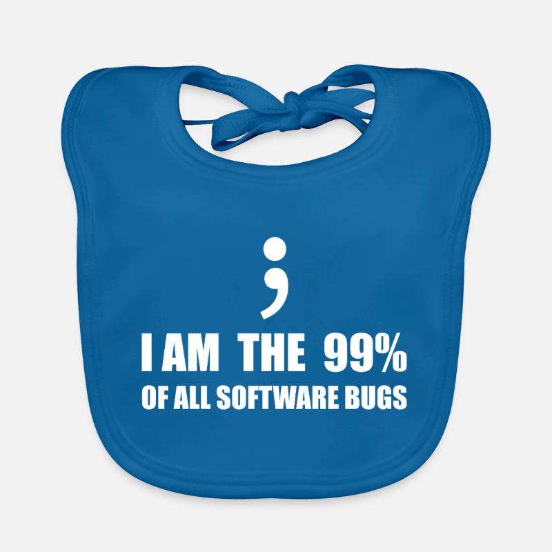 Programmeur Computer Scientist - Bavoir bio Bébé - bleu paon