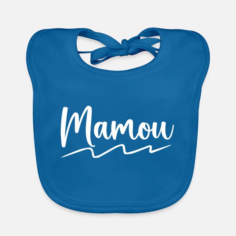 Mamou - Bavoir bio Bébé - bleu paon
