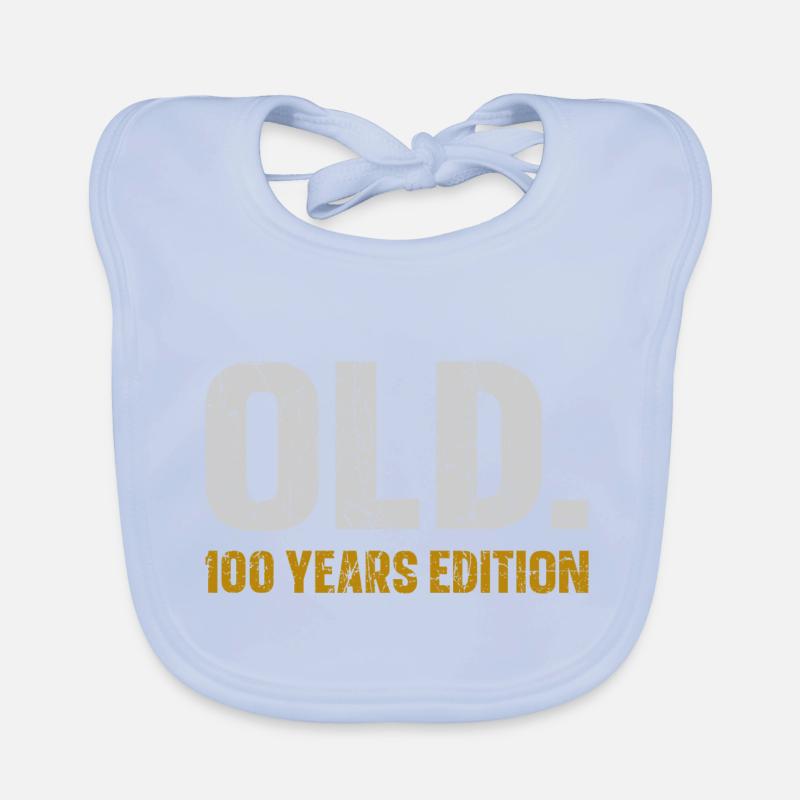 Old 100 Years Edition 100th Birthday Gift Idea Organic Baby Bibs